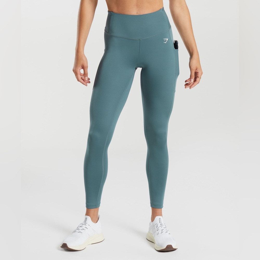Gymshark Pocket Leggings in Denim Teal